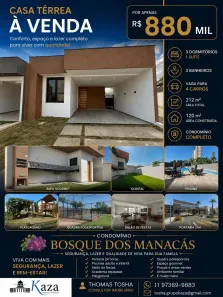 Casa de Condomínio com 3 Quartos à venda, 120m² no Jardim Jacinto, Jacareí