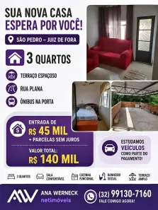 Casa com 3 Quartos à venda, 100m² no São Pedro, Juiz de Fora