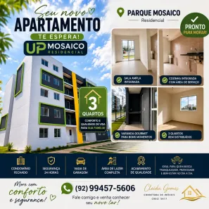 Apartamento com 3 Quartos à venda, 63m² no Planalto, Manaus