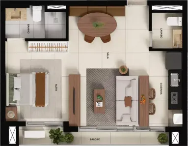 Apartamento com 1 Quarto à venda, 44m² no Serrinha, Goiânia