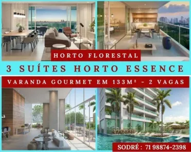 Apartamento com 3 Quartos à venda, 133m² no Horto Florestal, Salvador
