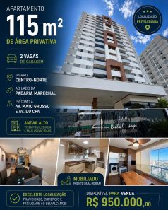 Apartamento com 2 Quartos à venda, 115m² no Centro-Norte, Cuiabá