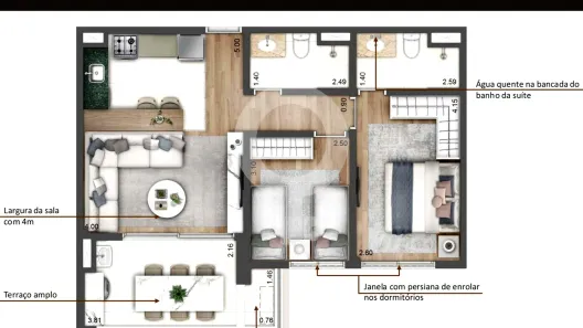 Apartamento com 2 Quartos à venda, 65m² no Chácara Inglesa, São Paulo