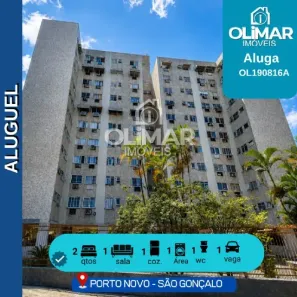 Apartamento com 2 Quartos para venda ou aluguel, 61m² no Porto Novo, São Gonçalo