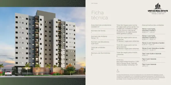 Apartamento com 2 Quartos à venda, 50m² no Mansões Santo Antônio, Campinas