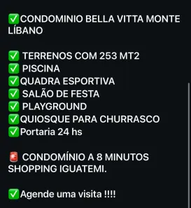 Lote/Terreno à venda, 253m² no , Bady Bassitt