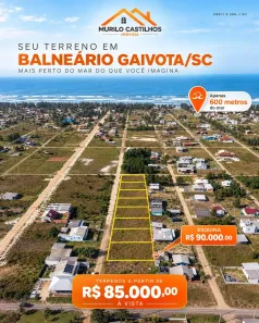 Lote/Terreno à venda, 300m² no , Balneário Gaivota