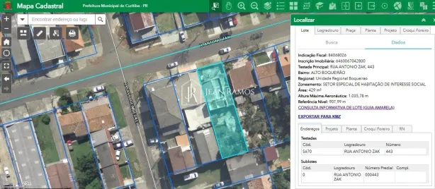 Lote/Terreno à venda, 429m² no Alto Boqueirão, Curitiba