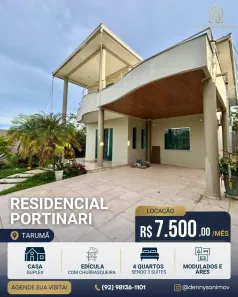 Casa de Condomínio com 4 Quartos para alugar, 300m² no Tarumã, Manaus