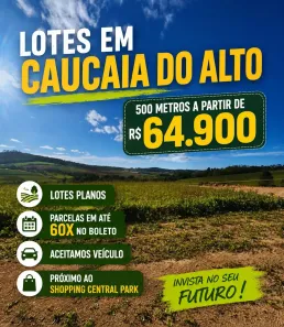 Lote/Terreno à venda, 500m² no Cachoeira, Cotia