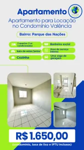 Apartamento com 2 Quartos para alugar, 60m² no Parque Residencial das Nações Indígenas, Cuiabá