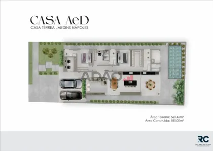 Casa de Condomínio com 3 Quartos à venda, 185m² no Jardins Nápoles, Senador Canedo