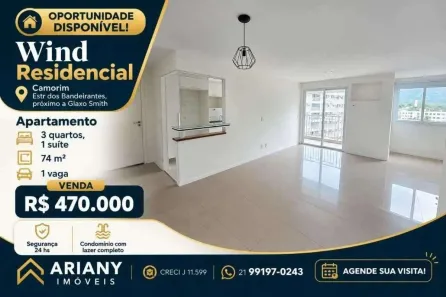 Apartamento com 3 Quartos à venda, 74m² no Jacarepaguá, Rio de Janeiro