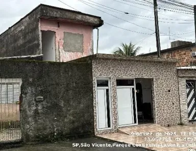 Casa com 1 Quarto à venda, 38m² no Parque Continental, São Vicente
