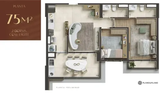 Apartamento com 2 Quartos à venda, 75m² no Alphaville Industrial, Barueri
