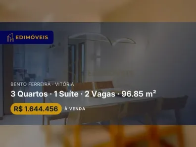 Apartamento com 3 Quartos à venda, 96m² no Bento Ferreira, Vitória