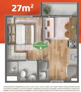 Apartamento com 2 Quartos à venda, 27m² no Vila Sofia, São Paulo