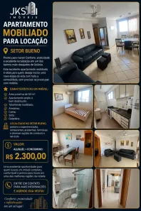 Apartamento com 1 Quarto para alugar, 50m² no Setor Bueno, Goiânia