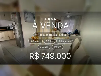 Casa com 3 Quartos à venda, 140m² no Praia da Baleia, Serra