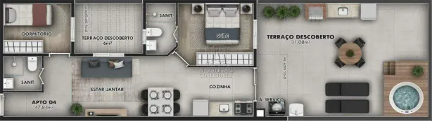 Apartamento com 2 Quartos à venda, 51m² no Vila Pires, Santo André