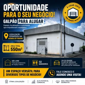 Galpão/Depósito/Armazém para alugar, 550m² no Tarumã, Manaus