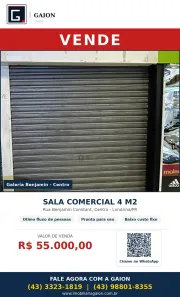 Ponto Comercial à venda, 4m² no Centro, Londrina