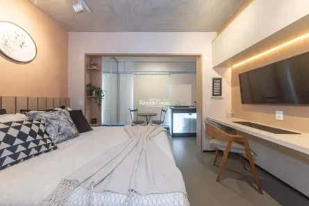 Apartamento com 1 Quarto para venda ou aluguel, 25m² no Brooklin Paulista, São Paulo