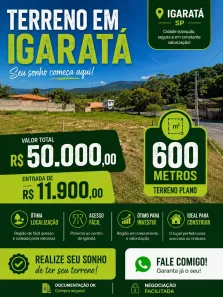 Lote/Terreno à venda, 600m² no , Igaratá