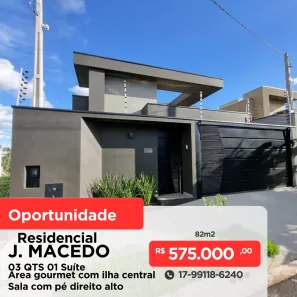 Casa com 3 Quartos à venda, 108m² no Parque Residencial J. Macedo, São José do Rio Preto