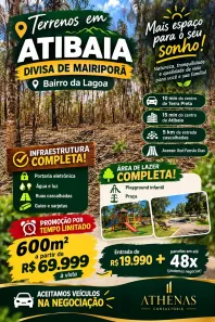 Lote/Terreno à venda, 600m² no Jardim Brasil, Atibaia