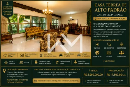 Casa com 5 Quartos à venda, 520m² no Vila Rosália, Guarulhos
