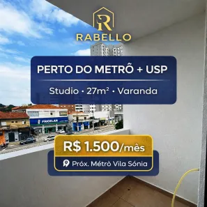 Kitnet com 1 Quarto para alugar, 27m² no Jardim Trussardi, São Paulo