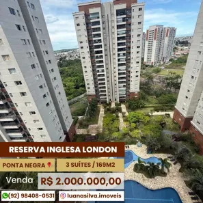 Apartamento com 3 Quartos à venda, 169m² no Ponta Negra, Manaus