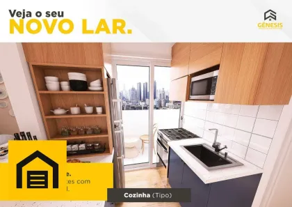 Apartamento com 2 Quartos à venda, 45m² no Vila Humaitá, Santo André