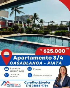 Apartamento com 3 Quartos à venda, 120m² no Piatã, Salvador
