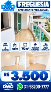 Apartamento com 3 Quartos para alugar, 75m² no Freguesia (Jacarepaguá), Rio de Janeiro