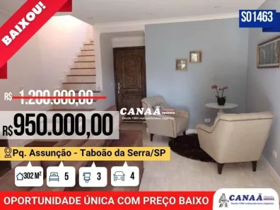 Sobrado com 5 Quartos à venda, 302m² no Parque Assunção, Taboão da Serra