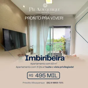Apartamento com 3 Quartos à venda, 63m² no Imbiribeira, Recife