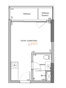 Apartamento com 1 Quarto à venda, 24m² no Chácara Gaivotas, São Paulo