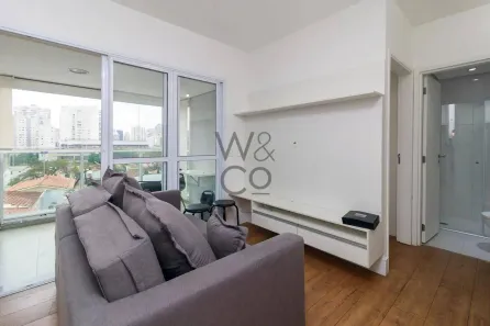Apartamento com 1 Quarto para alugar, 38m² no Cidade Monções, São Paulo