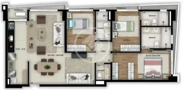 Apartamento com 3 Quartos à venda, 106m² no Setor Bueno, Goiânia