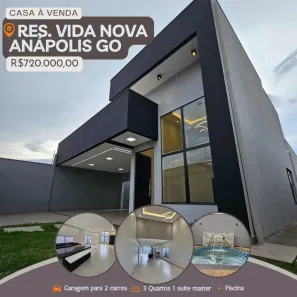 Casa com 3 Quartos à venda, 168m² no Residencial Vida Nova, Anápolis