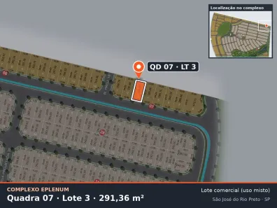 Lote/Terreno à venda, 291m² no Eparque Mirage, São José do Rio Preto