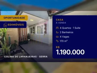 Casa com 4 Quartos à venda, 170m² no Colina de Laranjeiras, Serra