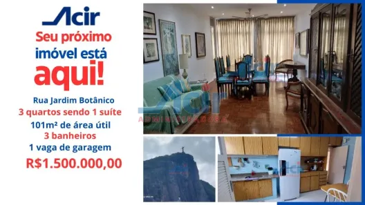 Apartamento com 3 Quartos à venda, 100m² no Jardim Botânico, Rio de Janeiro