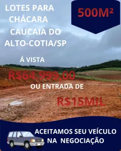 Lote/Terreno à venda, 500m² no Recreio Topázio (Caucaia do Alto), Cotia