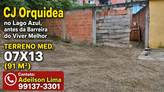 Lote/Terreno à venda, 7m² no Lago Azul, Manaus