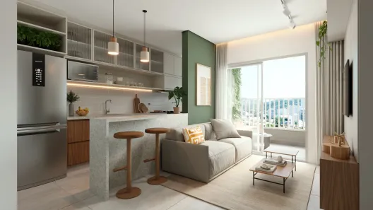 Apartamento com 2 Quartos à venda, 58m² no Residencial Novo Horizonte, Taubaté