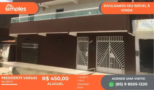 Kitnet com 1 Quarto para alugar, 35m² no Parque Presidente Vargas, Fortaleza