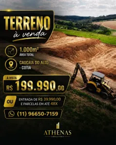 Lote/Terreno à venda, 1000m² no dos Mendes (Caucaia do Alto), Cotia